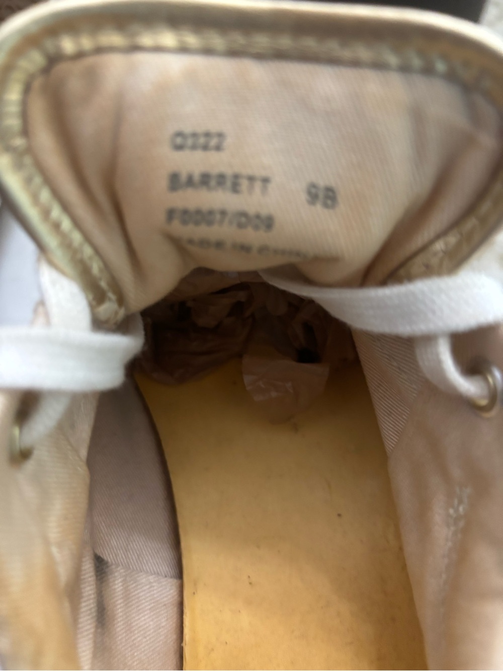Coach Barrett Cream Plaid Low-Top Sneakers with Multicolor Gold Accents - Picture 8 of 9